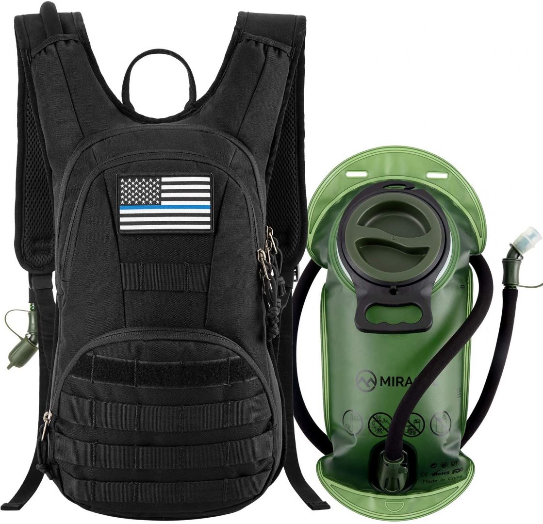 MIRACOL Tactical Molle Hydration Backpack Pack With 2L Water Bladder