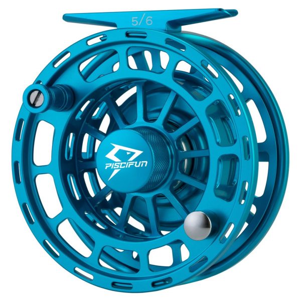 Piscifun® Platte Fly Fishing Reel Large Arbor Fly Reel Blue 